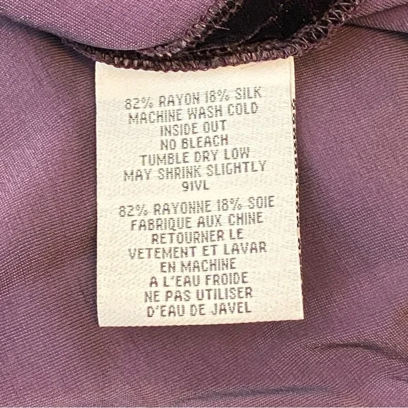 Eileen Fisher Purple Silk Velvet Sleeveless Top - Picture 8 of 9